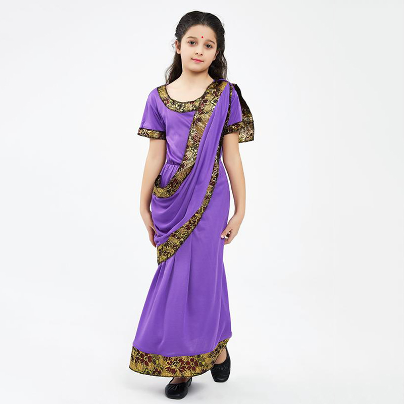 Anime Cosplay India - Hindistan geleneksel giyim Sari Kız Cosplay