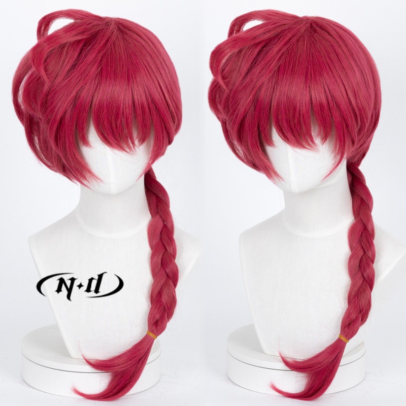 Anime Cosplay Red Hair - ND Ranma Saotome Cosplay Peruk Kırmızı