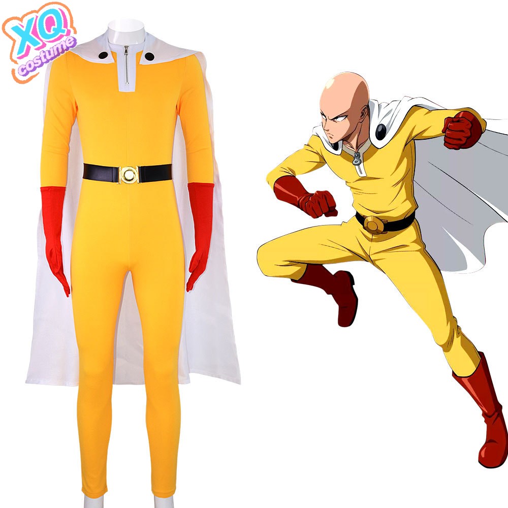 Anime Cosplay One Punch Man - Anime Tek Yumruk Adam Saitama Cosplay