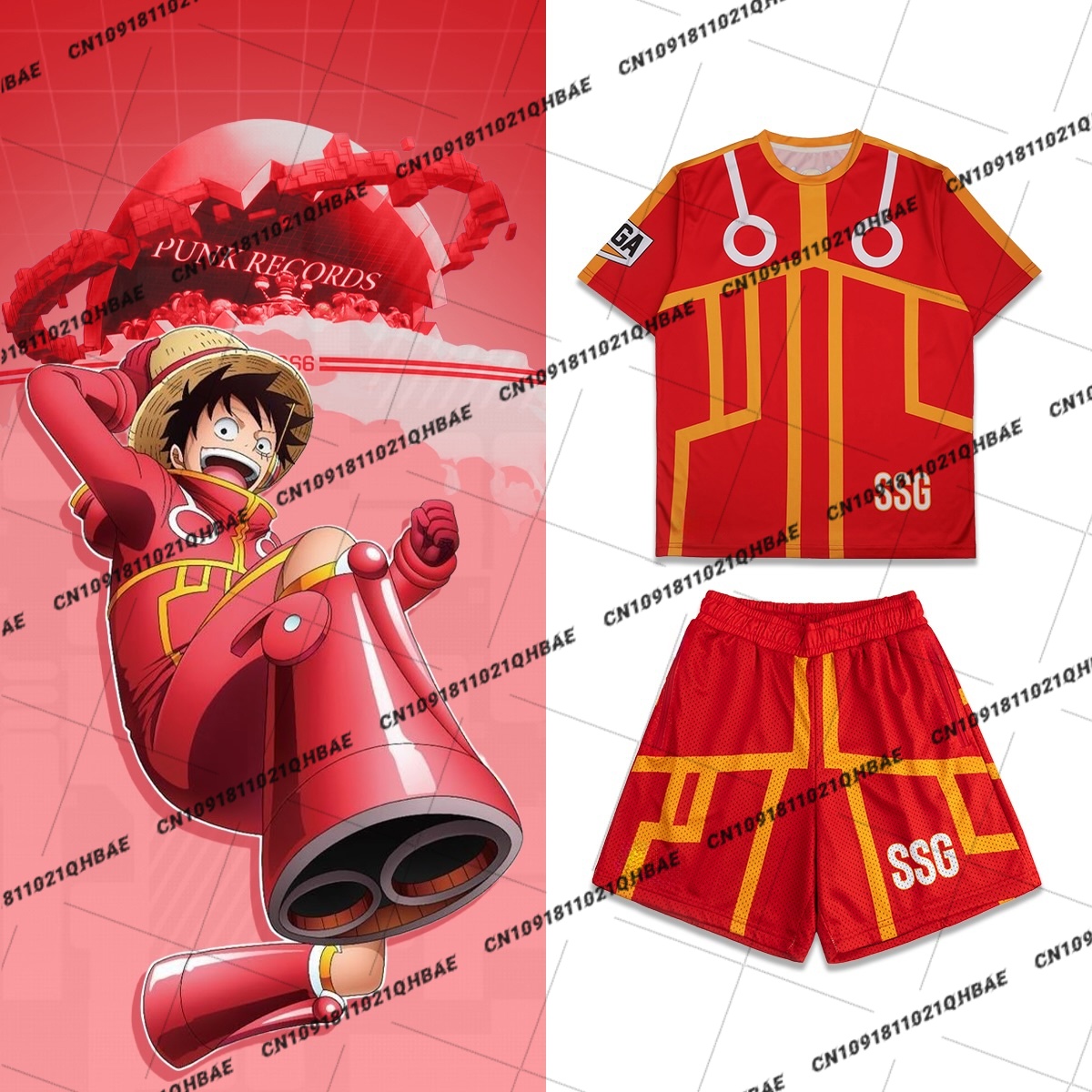 Costume Anime Cosplay - Yeni Egghead Adası Monkey D. Luffy