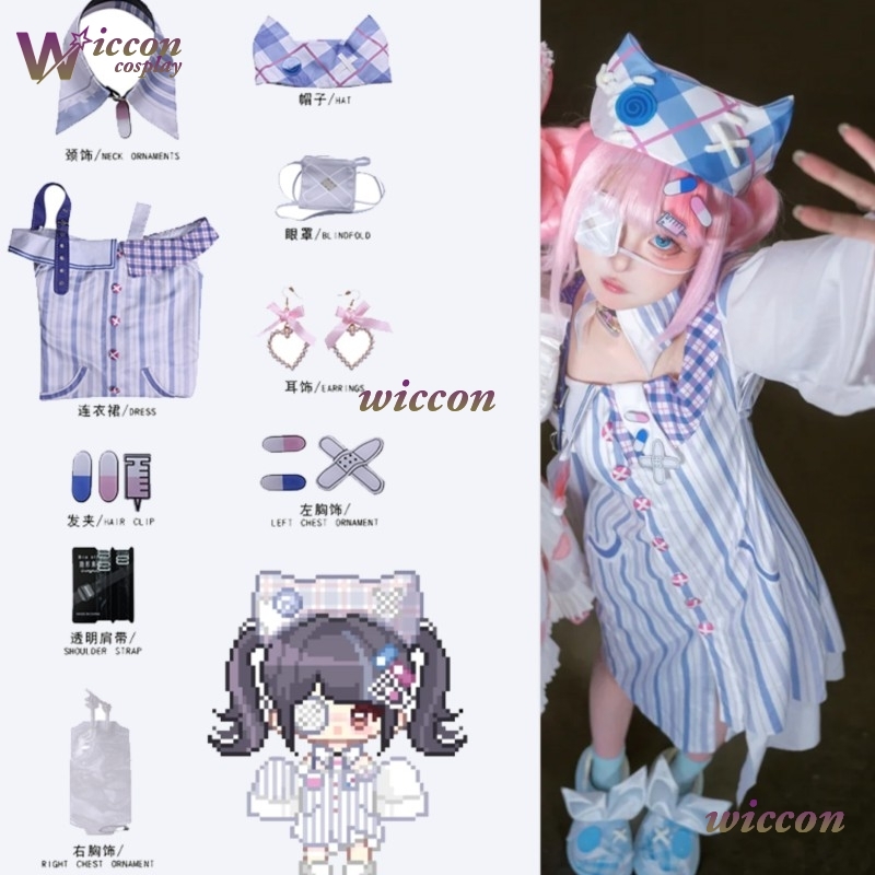 Anime Cosplay Ideas For Women - WuHu Infinity Nikki Cosplay Kostüm Peruk